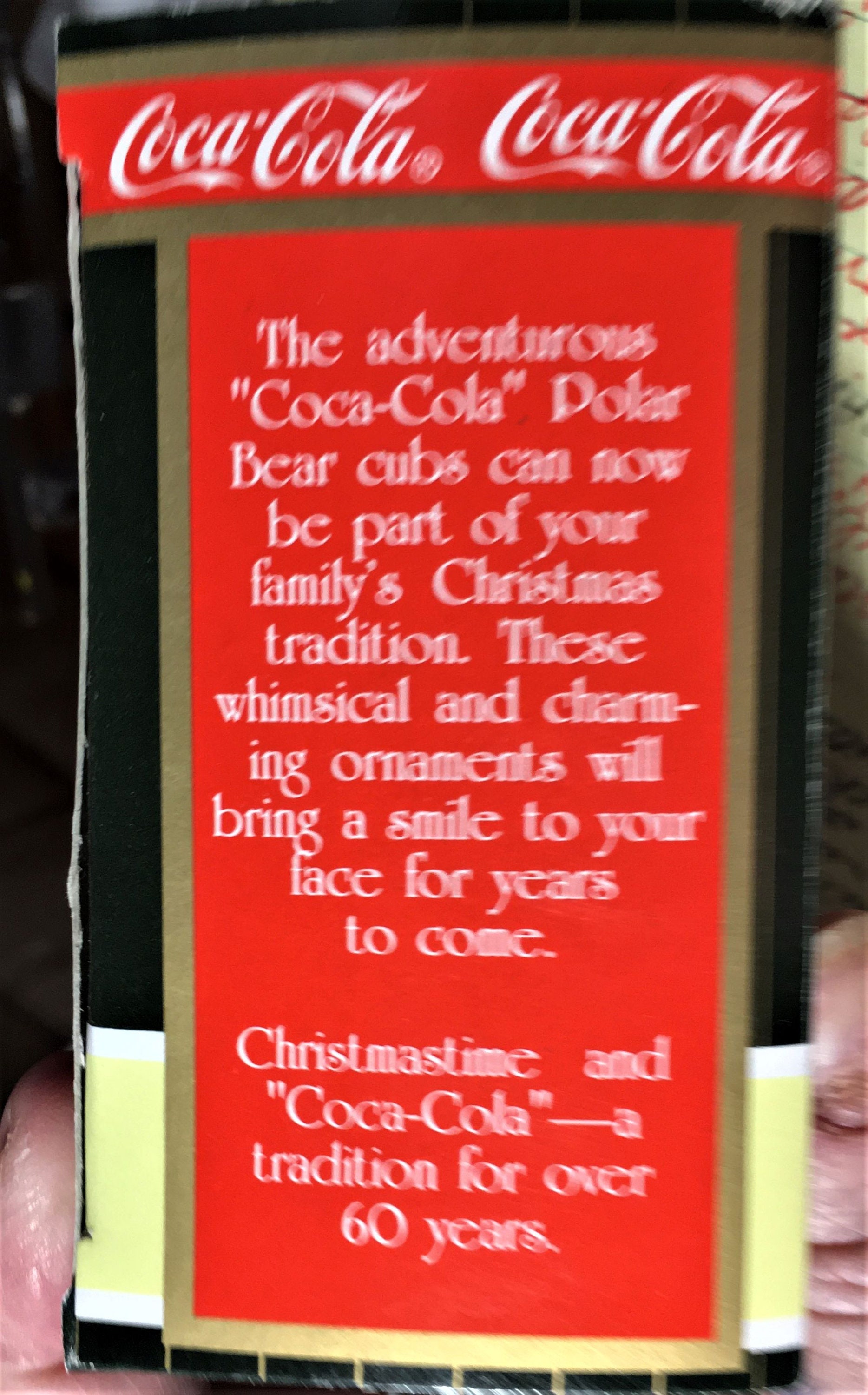 1997 Coke Polar Bear Cub Ornament,coke Polar Bear Cub on a Pillow ...
