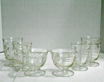 Buttons and Canes Glasses,Clear Windsor Buttons and Cane Glasses,Clear Pedestal Glasses,Windsor Drinking Glasses,Pedestal Drinking Glasses