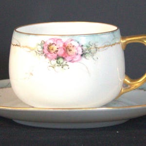 6 Cups 8 Saucers,Czechoslovakia China,Hand Painted China,Tea Cups,Coffee Cups,Czechoslovakia Cup Saucer,MZ Altrohlau CMR Czechoslovakia