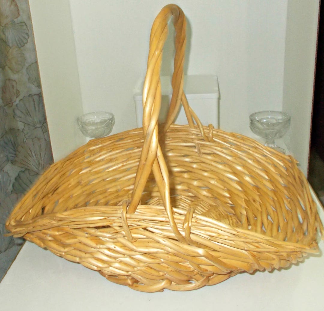 Large Wicker Basket,large Square Wicker Basket,large Twig Basket,blonde