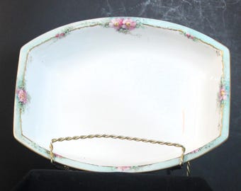 Rectangle Serving Bowl,Czechoslovakia China,Czechoslovakia,Hand Painted China,Bohemia China,China Serving Bowl,Serving Bowl,Elegant China