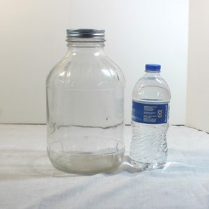 Brockway Glass,96 oz Canning Jar,96 oz Glass Jar,Brockway Glass Jar,Glass Canning Jar,Glass Storage Container,Glass Container,Antique Jar