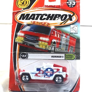Matchbox Rescue Hummer in Package,50 Anniversary Matchbox,Matchbox Die Cast Car,Rescue Hummer Die Cast,Die Cast Hummer,Hummer Lover,Hummer