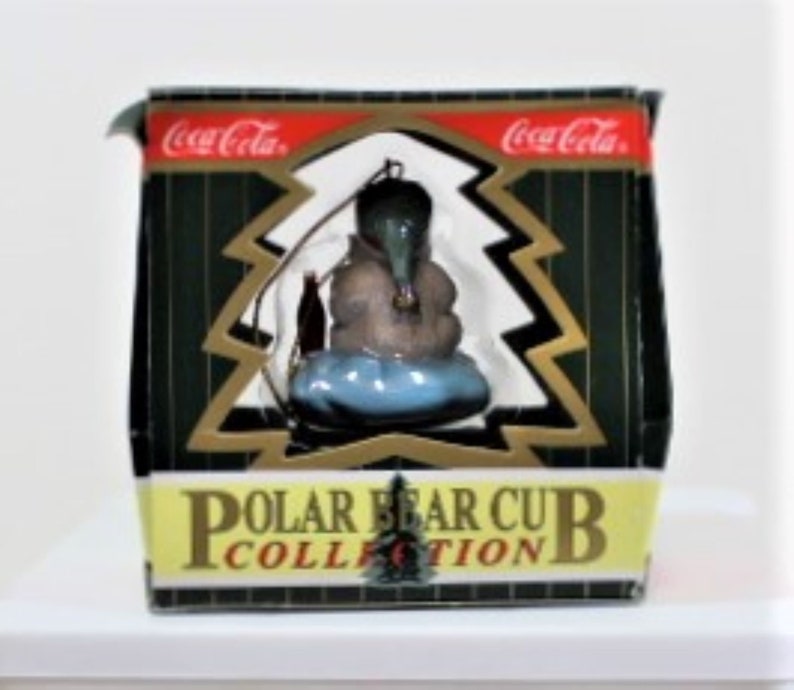 1997 Coke Polar Bear Cub Ornament,coke Polar Bear Cub on a Pillow ...