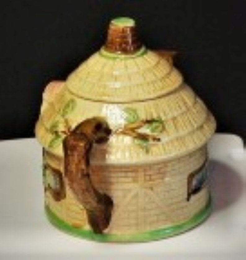 House Teapot Japan,Japan Cottage Ware House Teapot,Kitsch Cottage Teapot,Rustic Thatched Cottage Tea Pot,Made in Japan Teapot,House Teapot