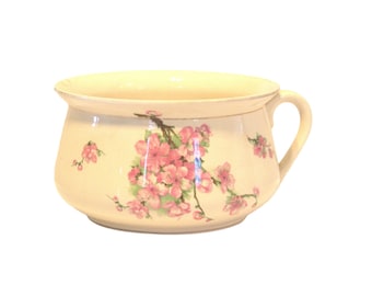 Orinal de flores de cerezo, Orinal de Thomas Lawrence, Orinal de Falcon Ware, Orinal floral, Orinal de cámara de Inglaterra, Orinal de cámara