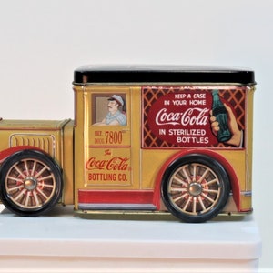 coca cola tin truck