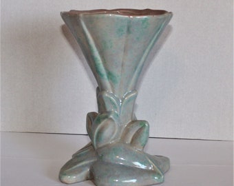 10 "Gonder Vase, rosa graue Perle Gonder Vase, irisierende grau rosa Gonder Vase, 1940er Jahre Gonder Vase, 1940er Jahre Vase, Gonder Keramikvase, 1940er Vase
