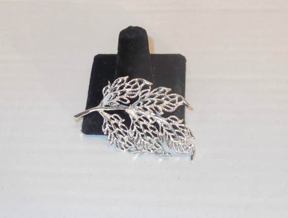 Gerry's Pin,Silver Filigree Leaf Pin,Silver Filig… - image 3