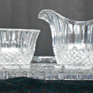 Cut Lead Crystal Sugar and Creamer Set, Cut Lead Crystal,Lead Crystal Sugar and Creamer Set,German Cut Lead Crystal,Fancy Sugar Creamer Set image 3