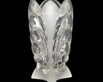 RARE Cambridge Caprice Rocket Vase,RARE Vase,Crystal Vase,Frosted Vase,Rocket Vase,Tulip Vase,Cambridge Vase,Caprice Vase,Lead Crystal Vase