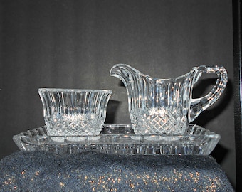 Cut Lead Crystal Sugar and Creamer Set, Cut Lead Crystal,Lead Crystal Sugar and Creamer Set,German Cut Lead Crystal,Fancy Sugar Creamer Set