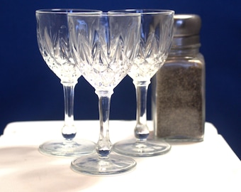 3 Crystal Liquor Cordial Stemmed Glasses,French Stemmed Crystal Glasses,Liquor Glasses,Cordial Glasses,Stemmed Crystal Glasses,Crystal Glass