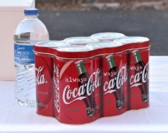 Coca Cola 6 Pack Tin, Coca Cola Tin Metal Container, Coke Cola Tin, Coke Tin, Coke Metal Tin, Coca Cola Tin, Coke Collectible, Coca Cola Collectible