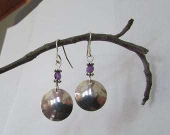 sterling silver and amethyst earrings