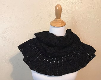 Velvet Cowl Neck Warmer Wrap Capelet Crochet Pattern Intermediate