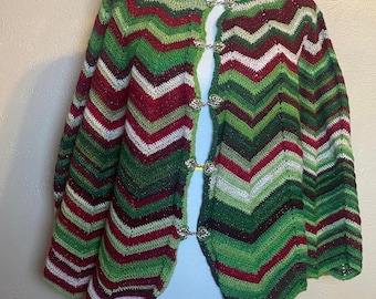 Pattern For A Chevron Cape Poncho Wrap Shawl