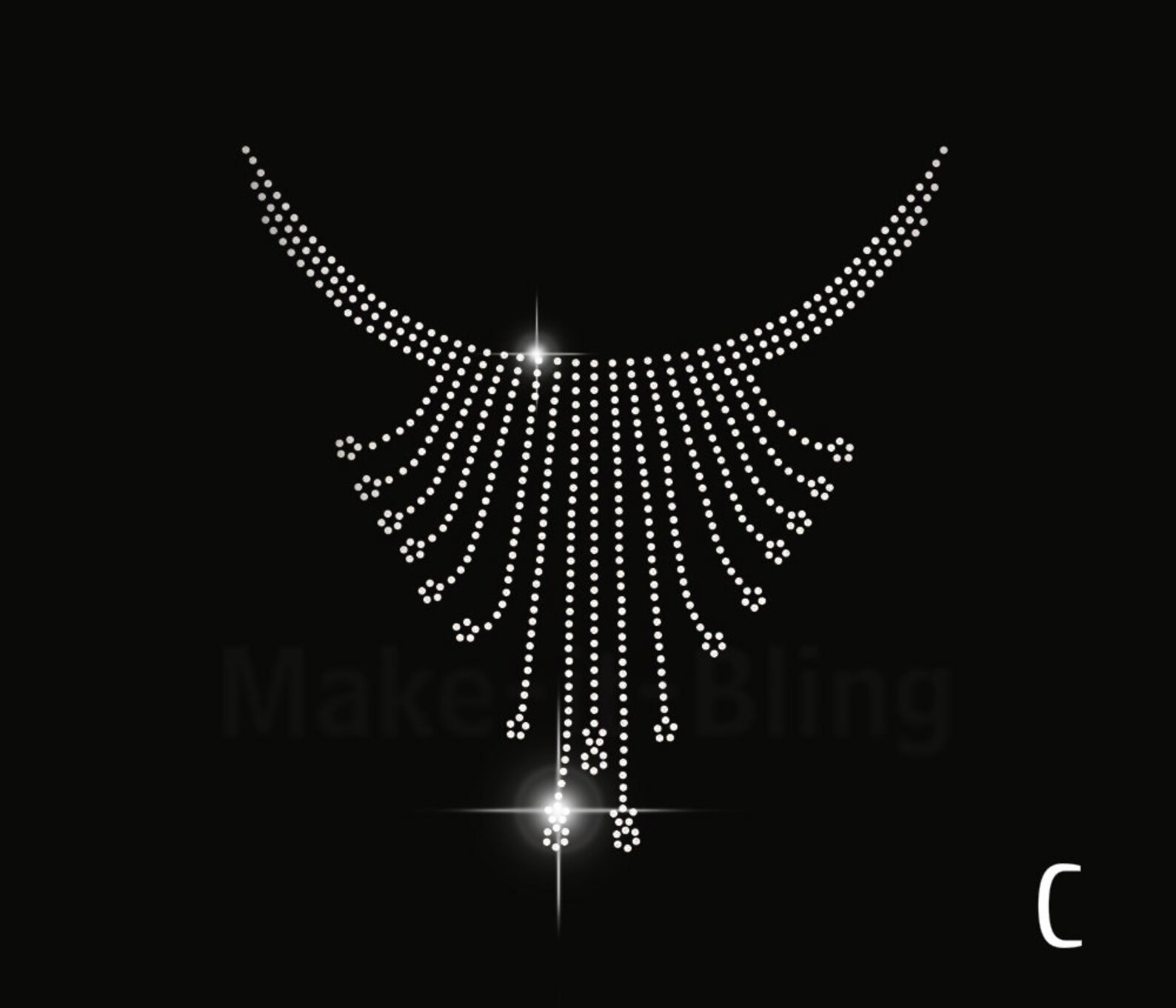 DIY Rhinestone Iron On Heat Transfer Trim Neckline Blouse Etsy