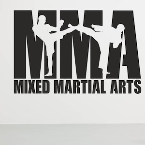 Mixed Martial Arts Wall Sticker Decal Art. Any colour and a choice of sizes.(#203)
