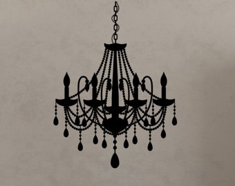 Chandelier Wall Decal Sticker Art - Any Colour or Size (#19)