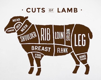 Cuts Of Lamb Meat Etsy
