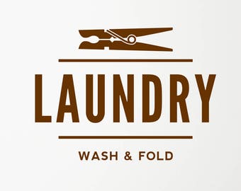 Laundry, Launderette, Dry Cleaning  Shop, Business Decal Sign Sticker for Windows, Walls and more. (#174)