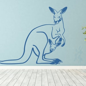 Kangaroo, Joey, Skippy Vinyl wall sticker decal art. Any colour and a choice of sizes.(#305)