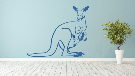 Kangaroo, Joey, Skippy Vinyl wall sticker decal art. Any colour and a choice of sizes.(#305)