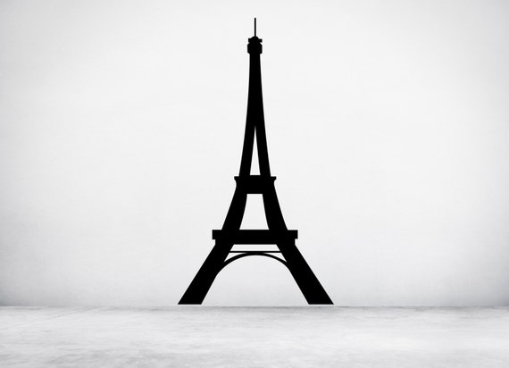 Eiffel Tower. France, Paris. Vinyl wall art decal sticker quote. Any colour and size.