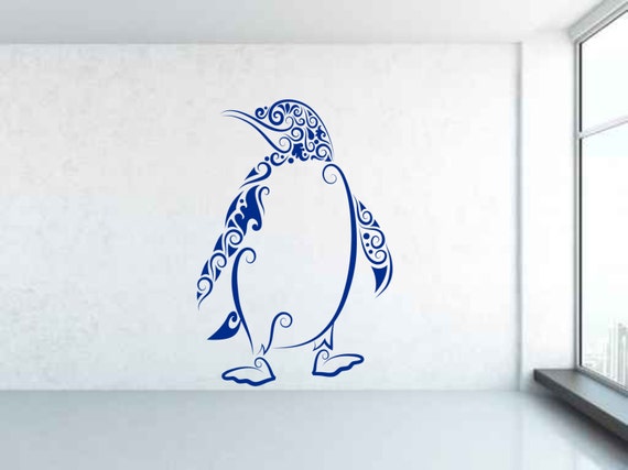 Penguin Pattern. Vinyl wall art decal sticker. Any colour and size.