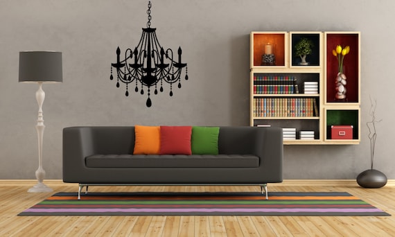 Chandelier Wall Decal Sticker Art - Any Colour or Size (#19)