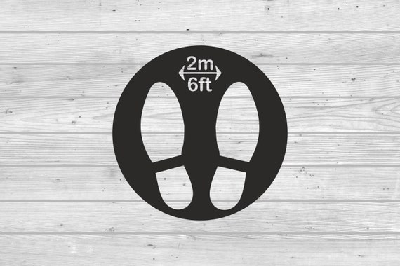 Pack of 6 Social Distancing Floor Sticker Queue Marker, Self Adhesive Sticker. Various colours available (#320)
