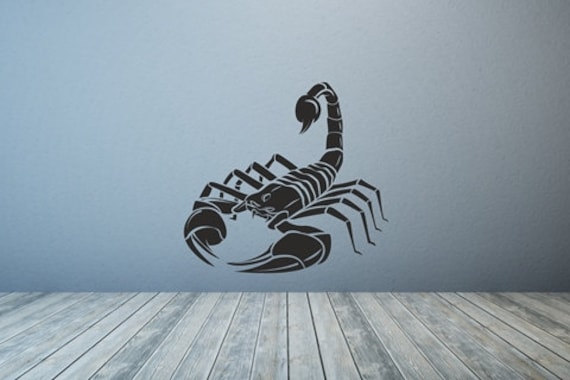 Scorpion Silhoutte Wall Sticker Decal Art. Any colour and a choice of sizes.(#154)