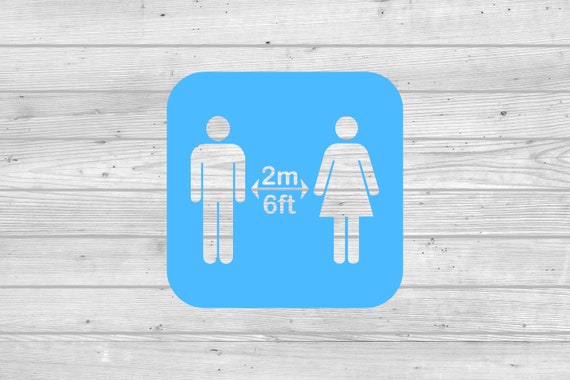 Pack of 6 Social Distancing Floor Sticker Queue Marker, Self Adhesive Sticker. Various colours available (#314)