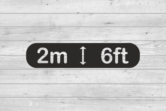 Pack of 6 Social Distancing Floor Sticker Queue Marker, Self Adhesive Sticker. Various colours available (#322)