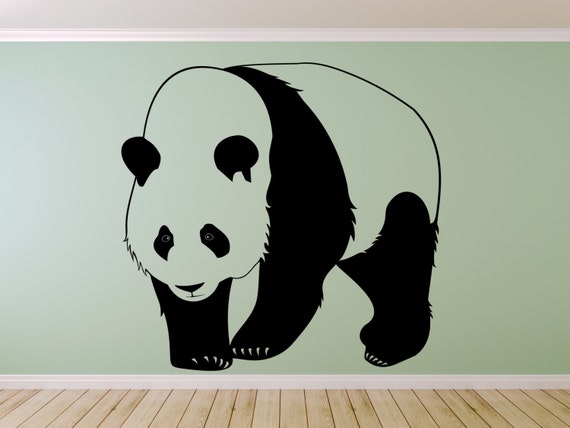 Panda Bear. Vinyl wall sticker decal art. Any colour and a choice of sizes.(#85)