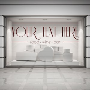 Custom Text Restaurant, Cafe, Business Decal Sign Sticker for Windows, Walls and more. (#70)