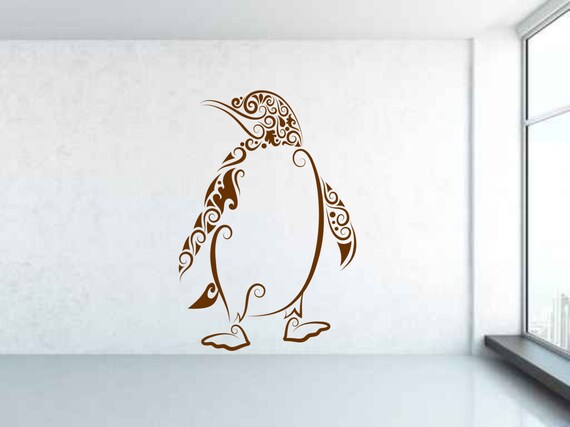 Penguin Pattern. Vinyl wall art decal sticker. Any colour and size.