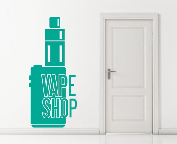 Vape Shop. Electronic Cigarette, Wall/Window Shop art, vinyl decal sticker. Various colours and size options.(#178)