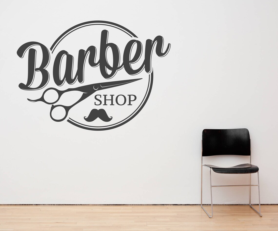 Barber Shop. Wall/window Shop Art Vinyl Decal Sticker. - Etsy