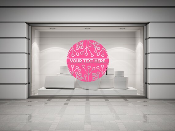 Custom Florist Flower Garden Centre Shop. Wall/Window Shop art, vinyl decal sticker. Various colours and size options.(#295)