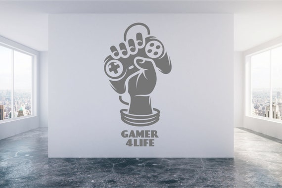 Gamer 4 Life, Playstation, Xbox, Wii,  Wall Sticker Decal Art. Any colour and a choice of sizes.(#145)