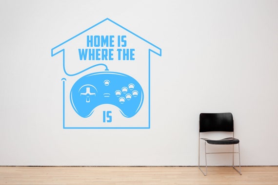 Home is Where the Gamer Is, Playstation, Xbox, Wii, Wall Sticker Decal Art.(#285)