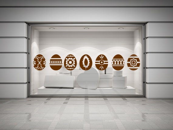 Easter Eggs Decal Sticker For Walls, Windows Shops. Any colour, arrangement or size.