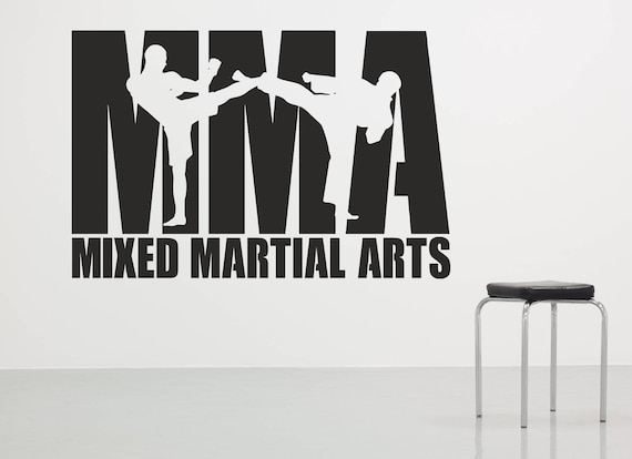 Mixed Martial Arts Wall Sticker Decal Art. Any colour and a choice of sizes.(#203)