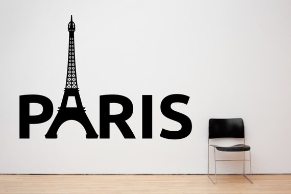 Eiffel Tower. France, Paris. Vinyl wall art decal sticker quote. Any colour and size.