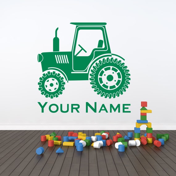 Personalized Tractor. Vinyl wall art decal sticker. Any colour and size.(#92)