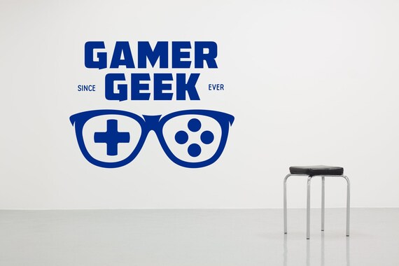 Gamer Geek, Playstation, Xbox, Wii, Wall Sticker Decal Art.(#282)