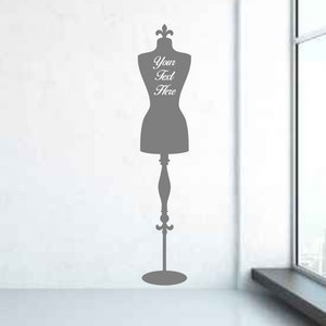 Clothes Stand Mannequin With Personalized Text Wall Sticker Decal Art (#83)