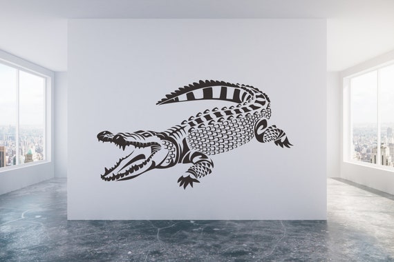 Crocodile Vinyl wall sticker decal art. (# 269)